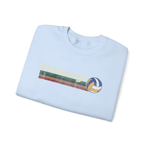 Pittsburgh Vintage Volleyball - Heavy Blend™ Crewneck Sweatshirt Sweatshirt - YinzerShop