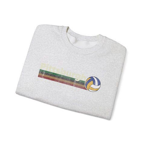 Pittsburgh Vintage Volleyball - Heavy Blend™ Crewneck Sweatshirt Sweatshirt - YinzerShop