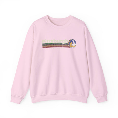Pittsburgh Vintage Volleyball - Heavy Blend™ Crewneck Sweatshirt Sweatshirt - YinzerShop