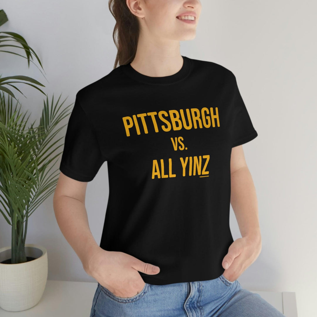 Pittsburgh vs all Yinz short sleeve tshirt T-Shirt Printify   