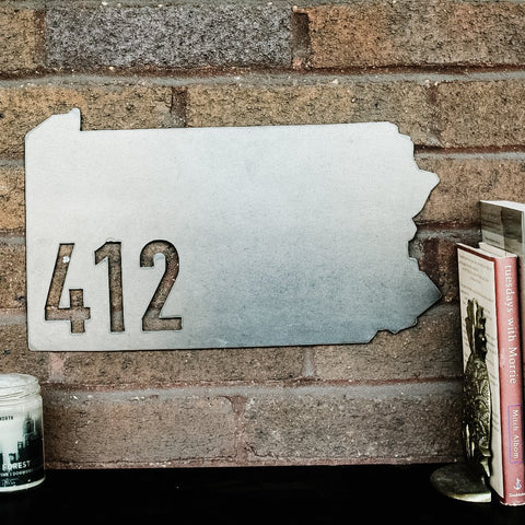 Pittsburgh Wall Decor - 412 Area Code Art | Steel Wall Art Urban Decor Wall Decor - YinzerShop