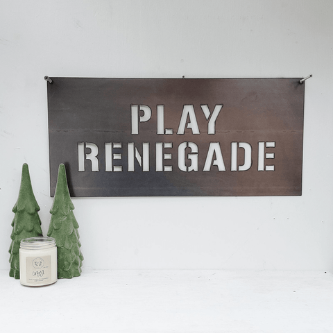 Pittsburgh Wall Decor - Steel Wall Art Play Renegade Sign | Urban Home Decor Wall Decor - YinzerShop