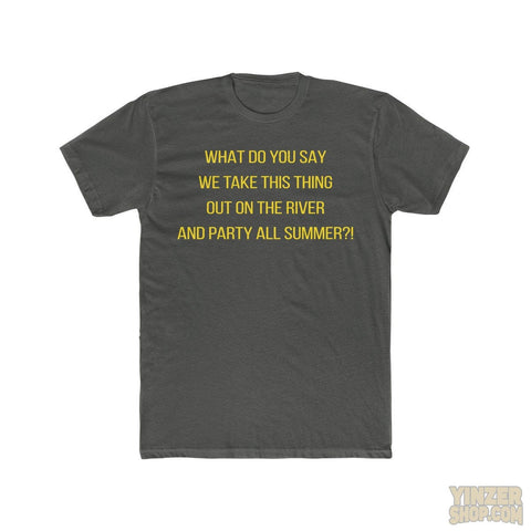 Pittsburgh | What do you say we take this thing our on the river and party all summer?! Stanley CupT-Shirt T-Shirt Printify Solid Heavy Metal S 