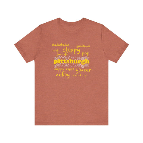 Pittsburgh YInzer Slang Pittsburghese Short Sleeve T-Shirt T-Shirt - YinzerShop