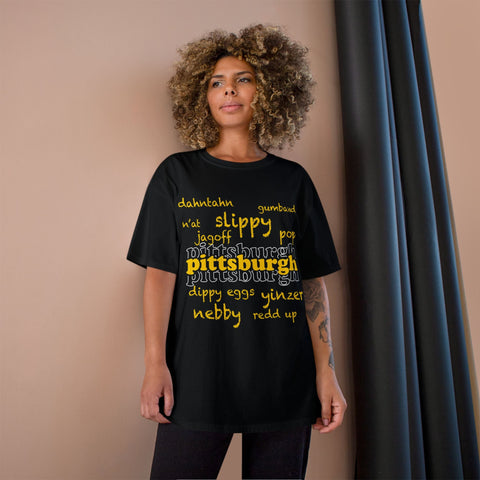 Pittsburgh Yinzerisms Shirt - Champion Classic Fit Cotton Crew Neck Tee T-Shirt - YinzerShop