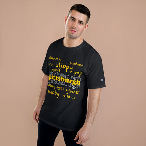 Pittsburgh Yinzerisms Shirt - Champion Classic Fit Cotton Crew Neck Tee T-Shirt - YinzerShop
