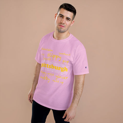 Pittsburgh Yinzerisms Shirt - Champion Classic Fit Cotton Crew Neck Tee T-Shirt - YinzerShop