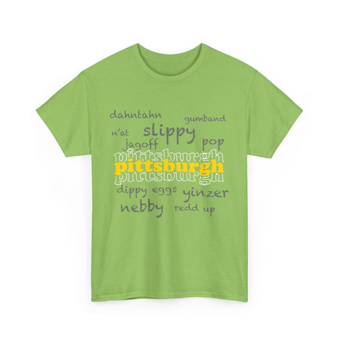 Pittsburgh Yinzerisms Short Sleeve Tee-Shirt - Gildan 5000 Unisex Heavy Cotton Tee T-Shirt - YinzerShop