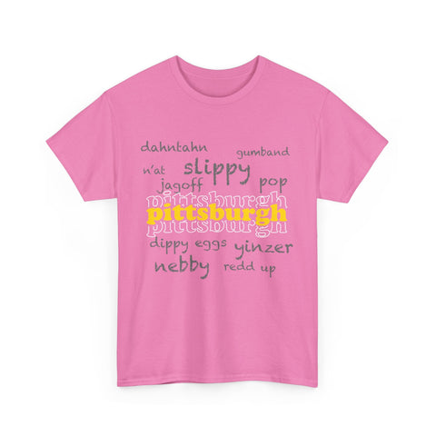 Pittsburgh Yinzerisms Short Sleeve Tee-Shirt - Gildan 5000 Unisex Heavy Cotton Tee T-Shirt - YinzerShop