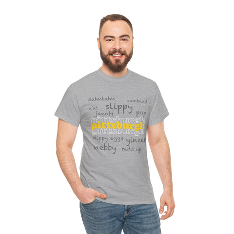 Pittsburgh Yinzerisms Short Sleeve Tee-Shirt - Gildan 5000 Unisex Heavy Cotton Tee T-Shirt - YinzerShop
