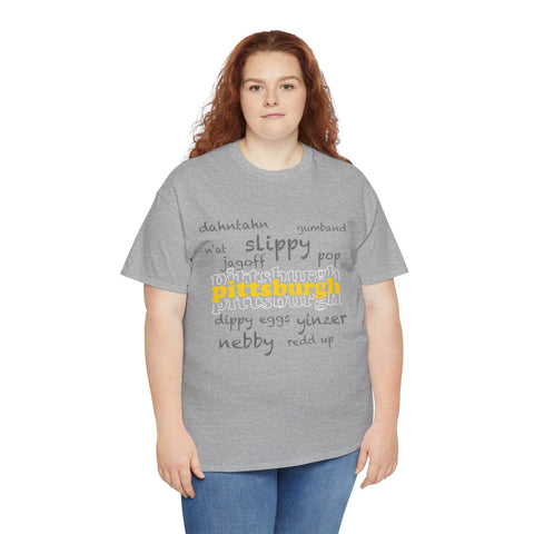 Pittsburgh Yinzerisms Short Sleeve Tee-Shirt - Gildan 5000 Unisex Heavy Cotton Tee T-Shirt - YinzerShop