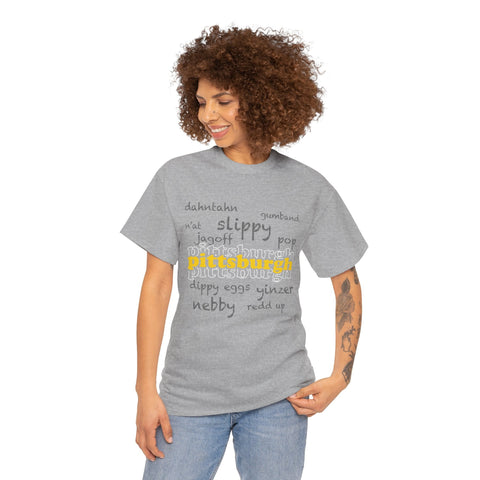 Pittsburgh Yinzerisms Short Sleeve Tee-Shirt - Gildan 5000 Unisex Heavy Cotton Tee T-Shirt - YinzerShop