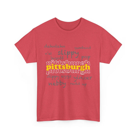 Pittsburgh Yinzerisms Short Sleeve Tee-Shirt - Gildan 5000 Unisex Heavy Cotton Tee T-Shirt - YinzerShop
