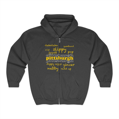 Pittsburgh Yinzerisms - Unisex Heavy Blend™ Full Zip Hooded Sweatshirt Hoodie - YinzerShop