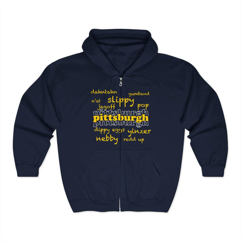 Pittsburgh Yinzerisms - Unisex Heavy Blend™ Full Zip Hooded Sweatshirt Hoodie - YinzerShop