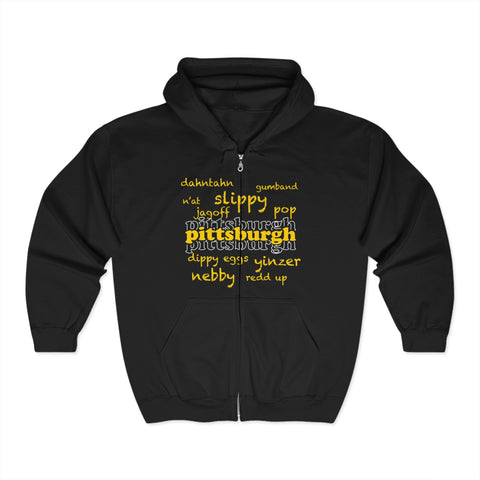 Pittsburgh Yinzerisms - Unisex Heavy Blend™ Full Zip Hooded Sweatshirt Hoodie - YinzerShop