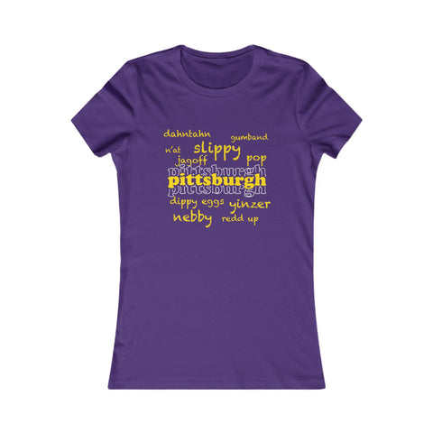 Pittsburgh Yinzerisms - Women's Slim Feminine Fit Short Sleeve Tee T-Shirt - YinzerShop