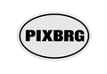 PIXBRG Pittsburgh Euro Oval Vinyl Sticker | Size: 5" x 3" Sticker - YinzerShop