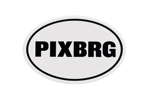 PIXBRG Pittsburgh Euro Oval Vinyl Sticker | Size: 5" x 3" Sticker - YinzerShop