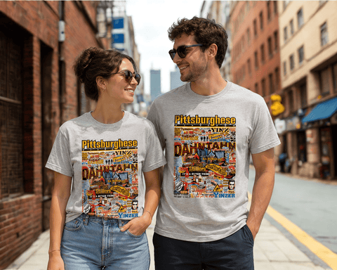 Pixburgh Pittsburghese Tee – Yinzer Slang Collage T-Shirt - YinzerShop