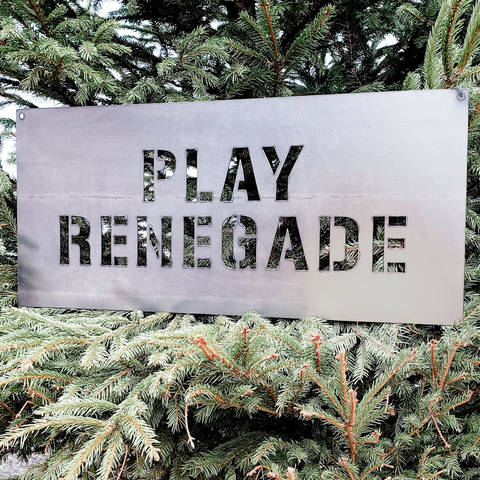 Steel 'Play Renegade' Pittsburgh, Wall Decor Steel Wall Art Keystone Steel Co.