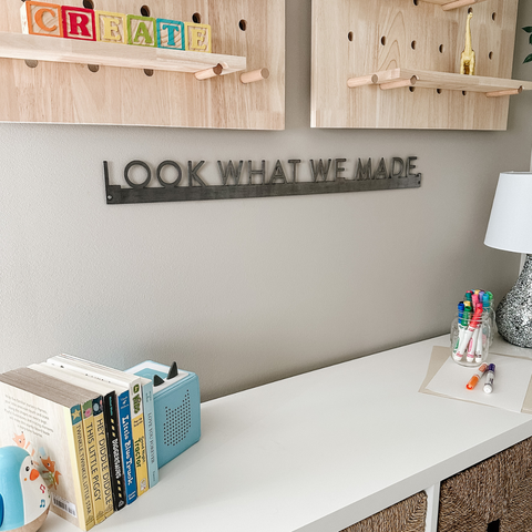 'Look What We Made' Magnetic Bar (sans serif font)