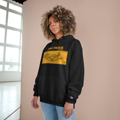 PNC Park - 2001 - Retro Schematic - Champion Hoodie Hoodie - YinzerShop