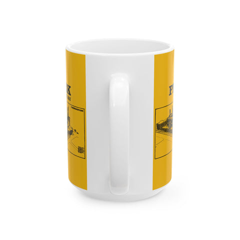 PNC Park - 2001 - Retro Schematic - Pittsburgh Coffee Ceramic Mug Mug - YinzerShop
