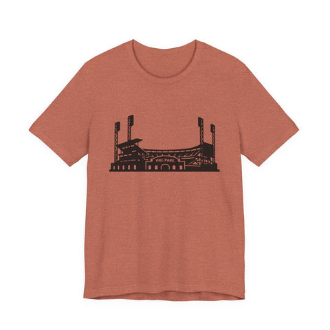 PNC Park Unisex Jersey Tee - Bella Canvas 3001 Short Sleeve Shirt, Soft Cotton T-Shirt - YinzerShop
