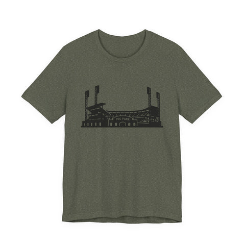 PNC Park Unisex Jersey Tee - Bella Canvas 3001 Short Sleeve Shirt, Soft Cotton T-Shirt - YinzerShop