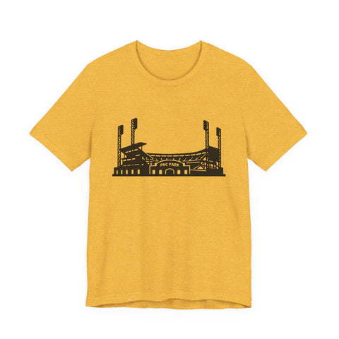 PNC Park Unisex Jersey Tee - Bella Canvas 3001 Short Sleeve Shirt, Soft Cotton T-Shirt - YinzerShop