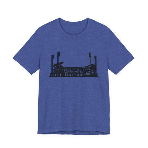 PNC Park Unisex Jersey Tee - Bella Canvas 3001 Short Sleeve Shirt, Soft Cotton T-Shirt - YinzerShop