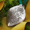 Poinsettia Bulb Ornament – Rustic Holiday Decor | Hand Hammered Metal Bulb - YinzerShop