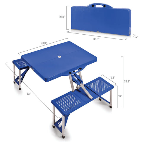 Penn State Nittany Lions Football Field - Picnic Table Portable Folding Table with Seats Table Picnic Time Family of Brands   