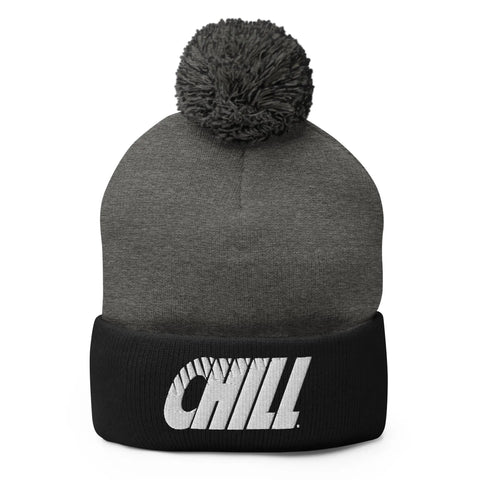 Columbus Chill Beanie  Vintage Ice Hockey Dark Heather Grey/ Black  