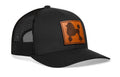 Poodle Trucker Hat Leather | Black Dog Snapback Trucker - YinzerShop
