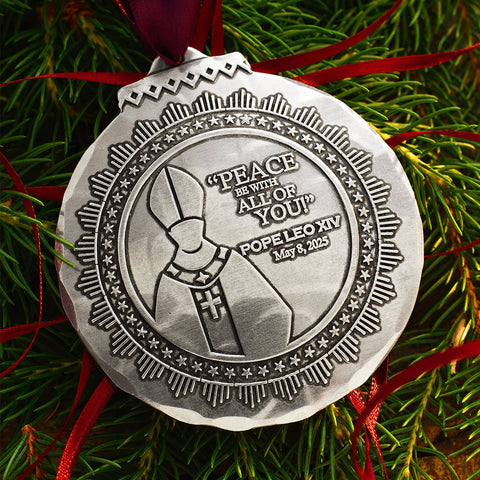 Pope Leo Ornament – Catholic Christmas Ornament | Faith Inspired Decoration - YinzerShop