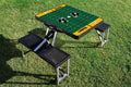 Portable Folding Picnic Table | Pittsburgh Steelers Football Field Camping Table with Basket Weave Seats Licensed - YinzerShop