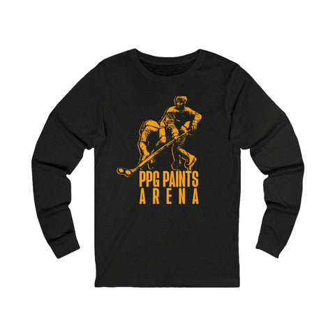 PPG Paints Arena Statue - Long Sleeve Tee Long Sleeve Shirt - YinzerShop