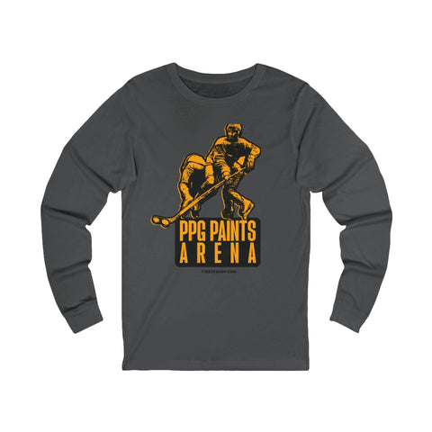 PPG Paints Arena Statue - Long Sleeve Tee Long Sleeve Shirt - YinzerShop