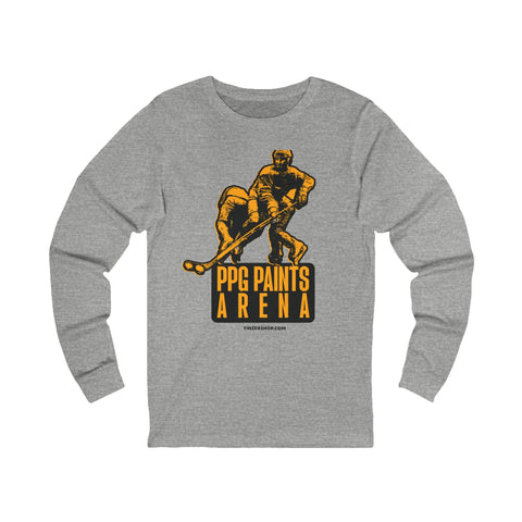 PPG Paints Arena Statue - Long Sleeve Tee Long Sleeve Shirt - YinzerShop