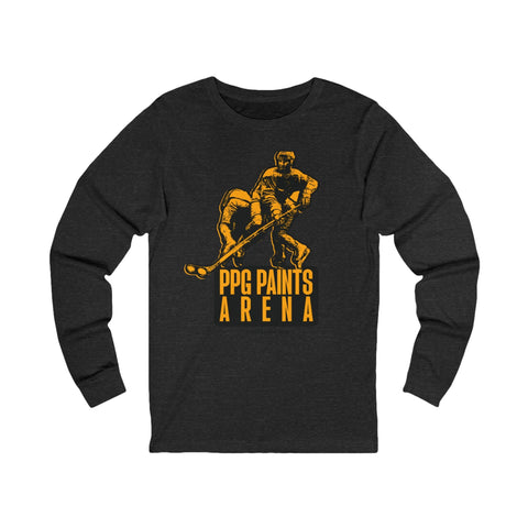 PPG Paints Arena Statue - Long Sleeve Tee Long Sleeve Shirt - YinzerShop