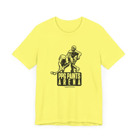 PPG Paints Arena Statue - Short Sleeve Tee T-Shirt - YinzerShop