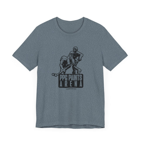 PPG Paints Arena Statue - Short Sleeve Tee T-Shirt - YinzerShop