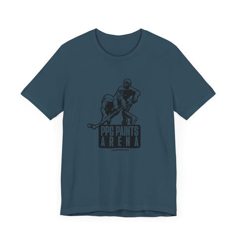 PPG Paints Arena Statue - Short Sleeve Tee T-Shirt - YinzerShop