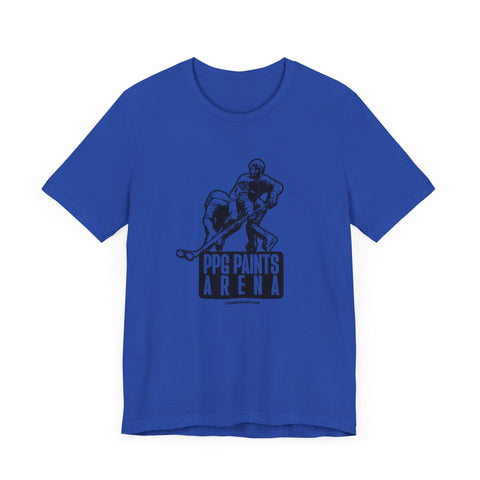 PPG Paints Arena Statue - Short Sleeve Tee T-Shirt - YinzerShop