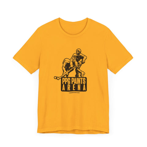 PPG Paints Arena Statue - Short Sleeve Tee T-Shirt - YinzerShop