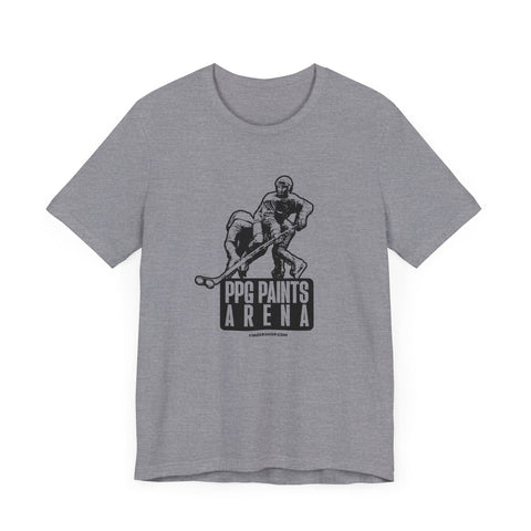 PPG Paints Arena Statue - Short Sleeve Tee T-Shirt - YinzerShop