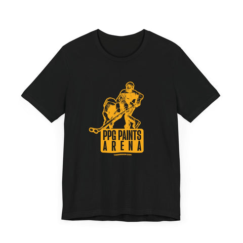 PPG Paints Arena Statue - Short Sleeve Tee T-Shirt - YinzerShop