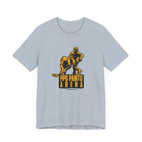 PPG Paints Arena Statue - Short Sleeve Tee T-Shirt - YinzerShop